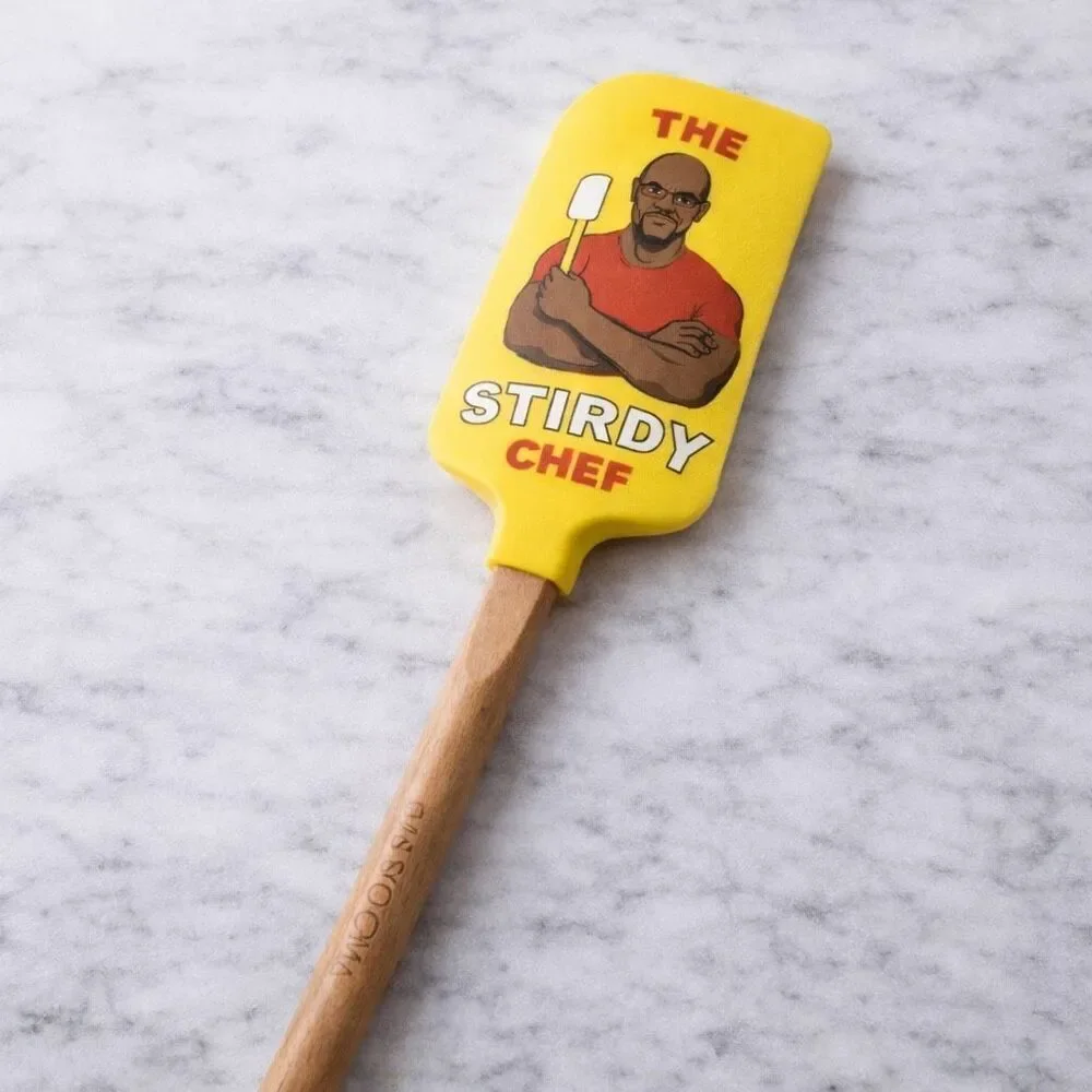 Williams Sonoma Terry Crews No Kid Hungry Wood Handle Spatula Limited Edit NWT